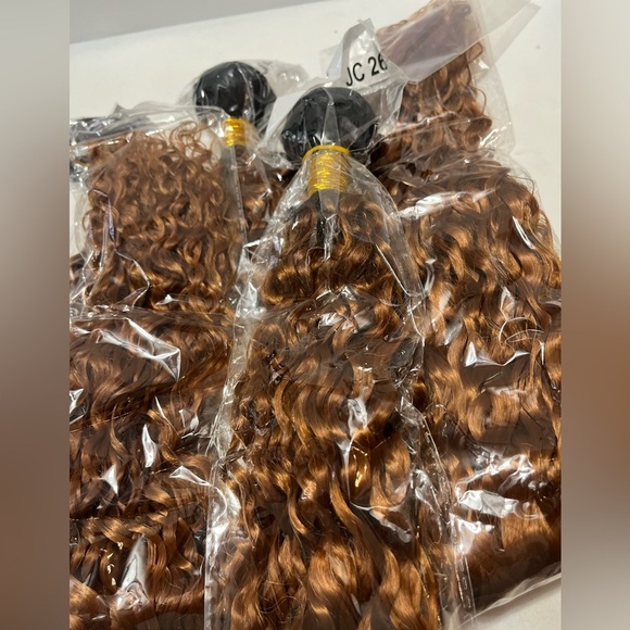 Ombre Brown Bundles 1B30 Curly Wave Bundles Ombre Two Tone 26 Inch Track Hair - Picture 9 of 10